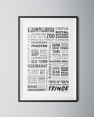 Whitelabel Poster Edinburgh Words