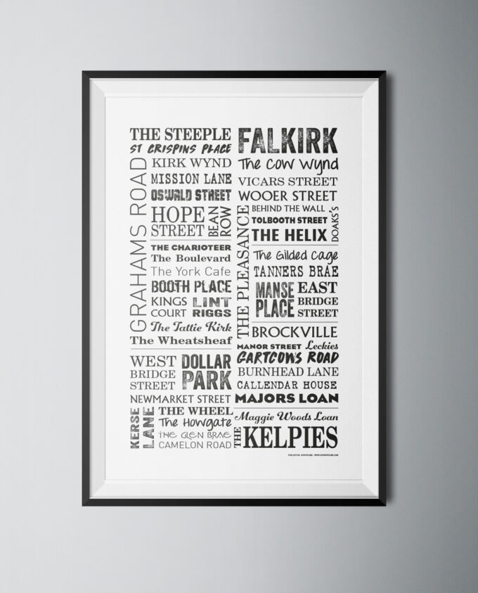 Falkirk Words Poster Falkirk Words Poster